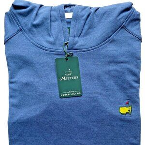 2024 Masters Peter Millar Men's Small S Crown Sport Navy Golf Pullover Hoodie
